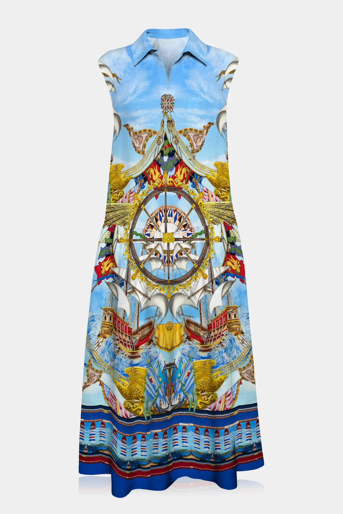 nautical midi dress Nautical Midi Dress M