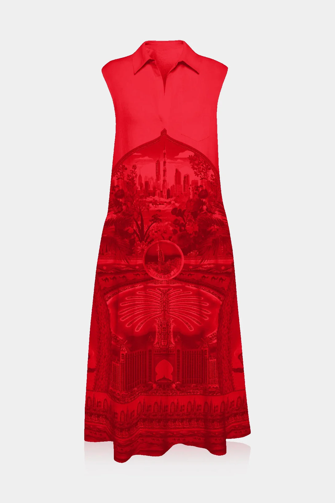 S Midi Dress for Women in Red