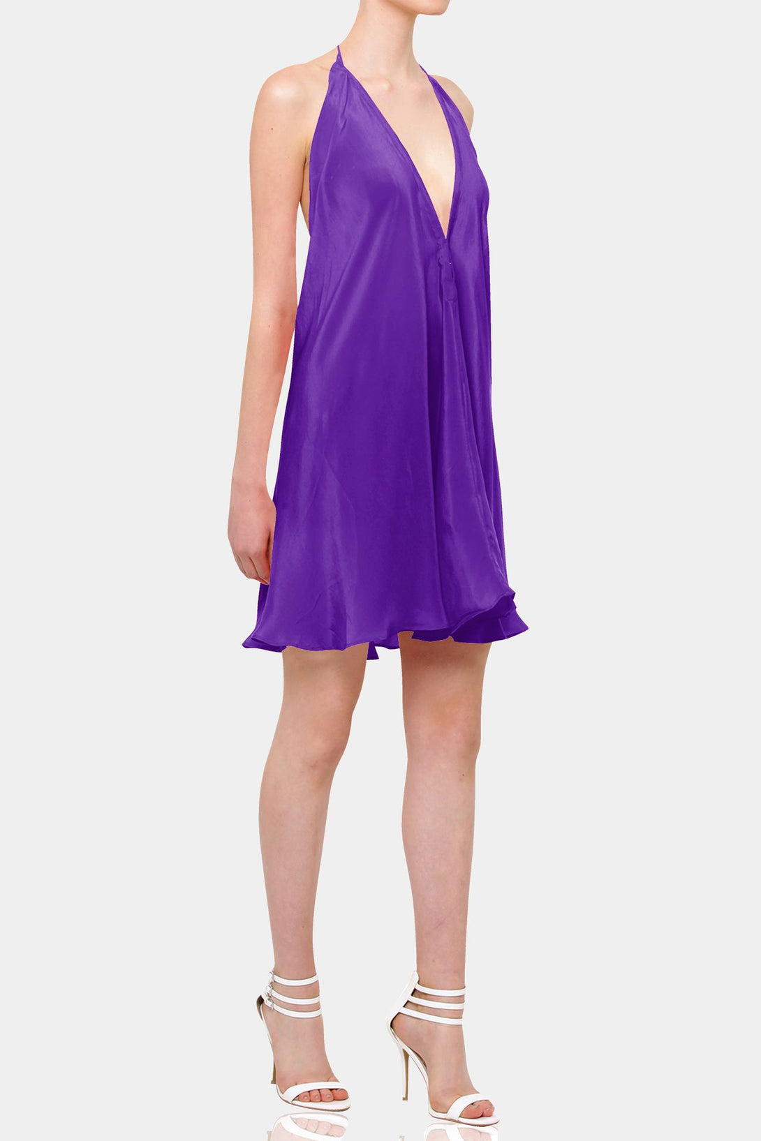  dark purple short dress, mini frock for women, plus size short dresses, Shahida Parides,