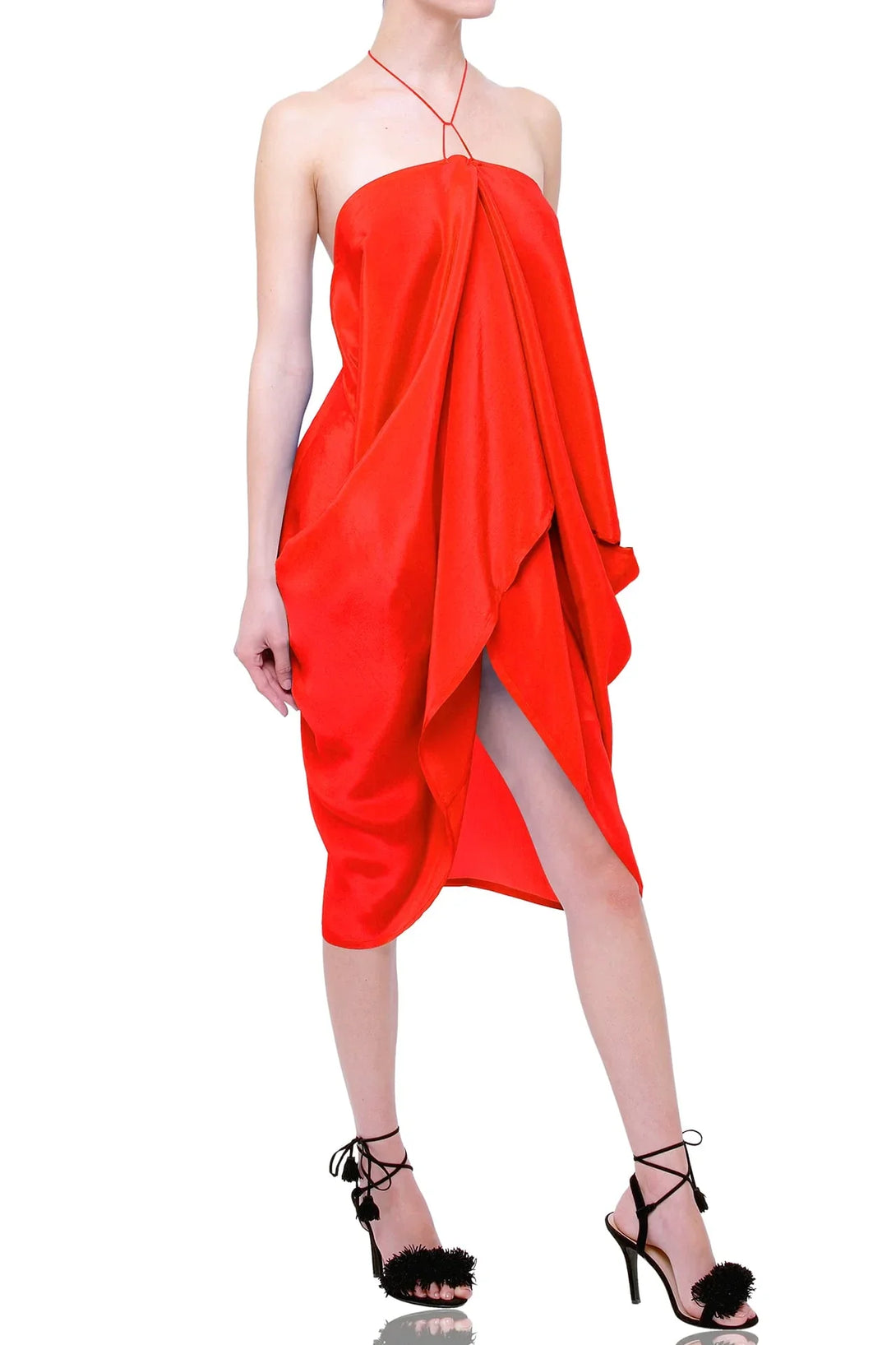 Designer Red Mini Dress | Mini Kaftan For Women | Shahida Parides One Size (OS) Designer Red Mini Dress | Mini Kaftan For Women | Shahida Parides One Size (OS)