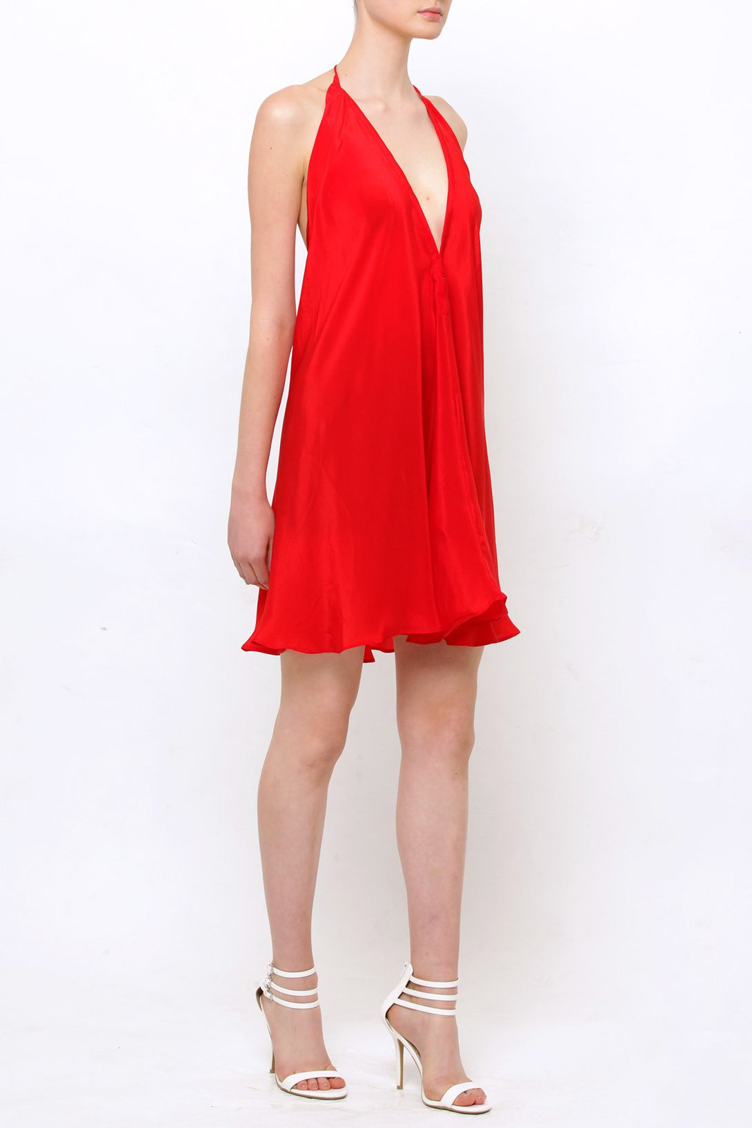  red satin dress mini, Shahida Parides, cute mini dresses, short sleeveless summer dresses,