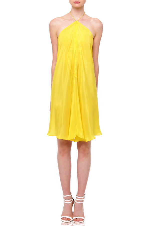  short yellow dress, Shahida Parides, sexy short dresses, short sleeveless dress,