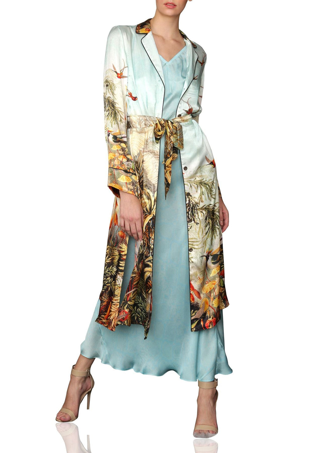 couture robe design, nature inspired robe, feminine luxe wear, kyle shahida robe