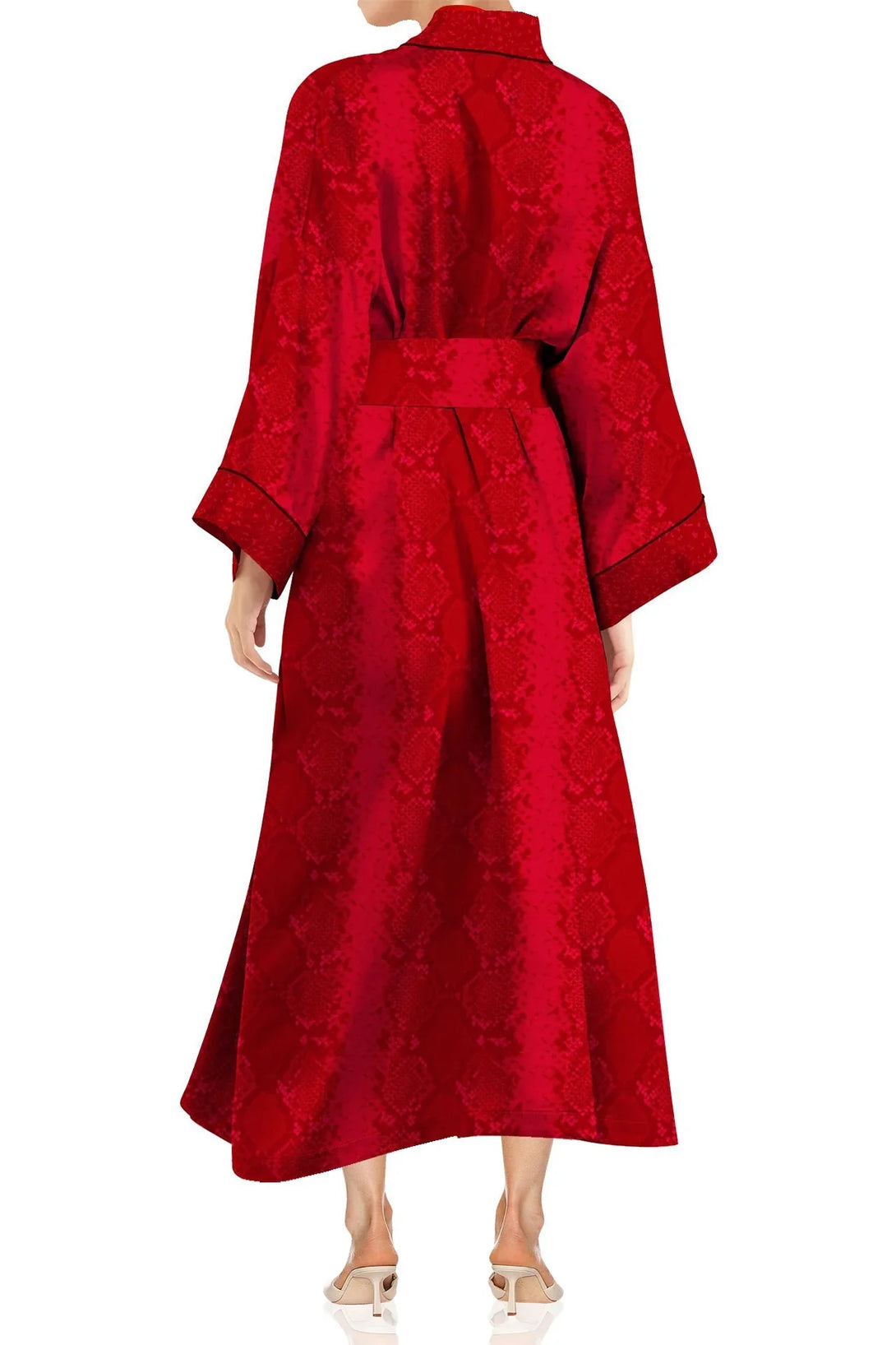 sexy red robe, Kyle X Shahida, kimono midi dresses, women's midi kimono,
