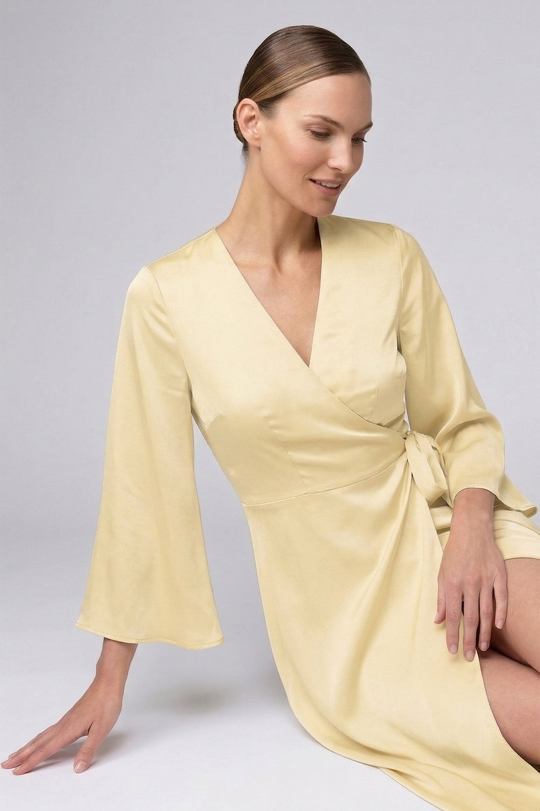 Champagne Satin Bridesmaid Dress
