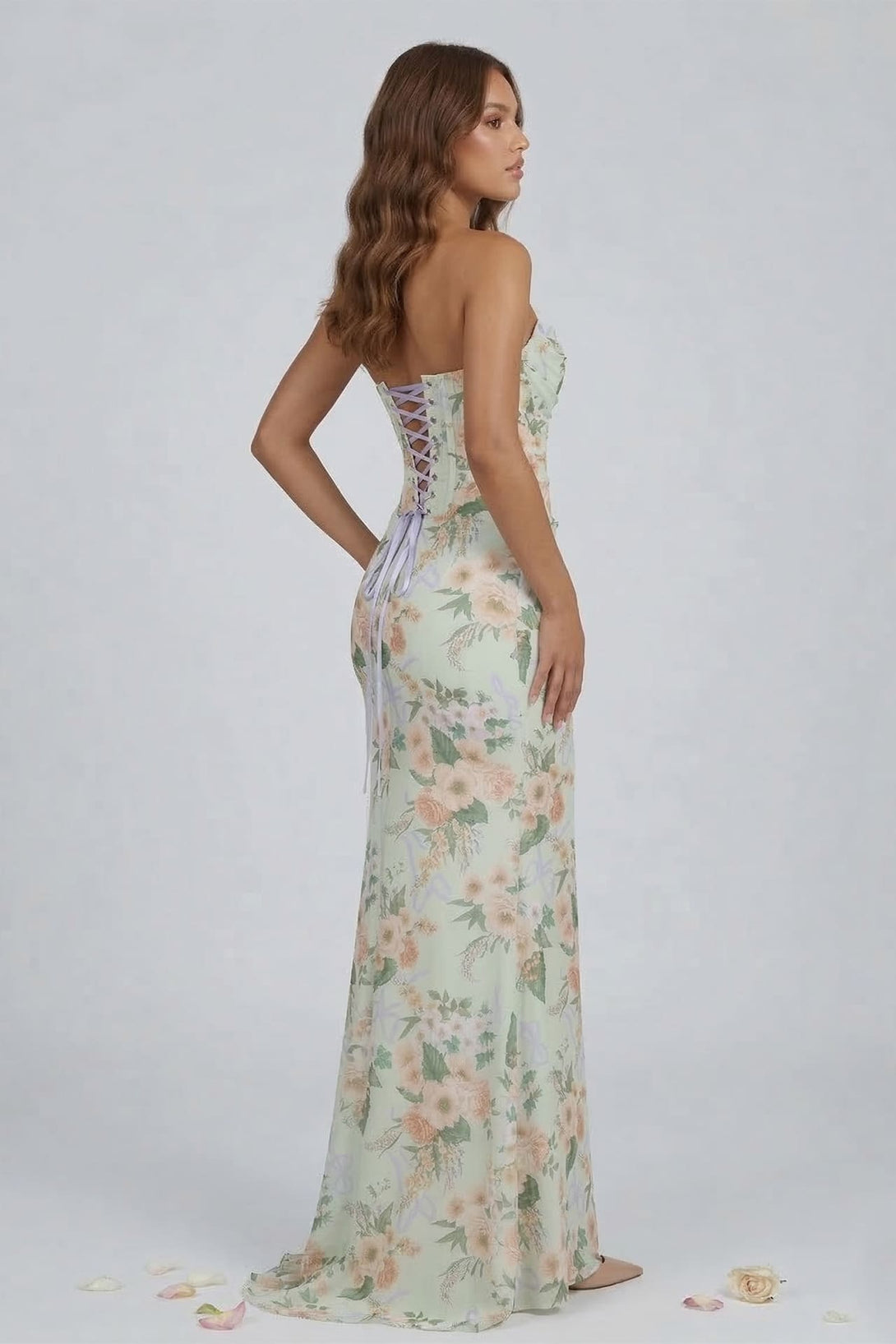 Sage Green Floral Maxi Dress