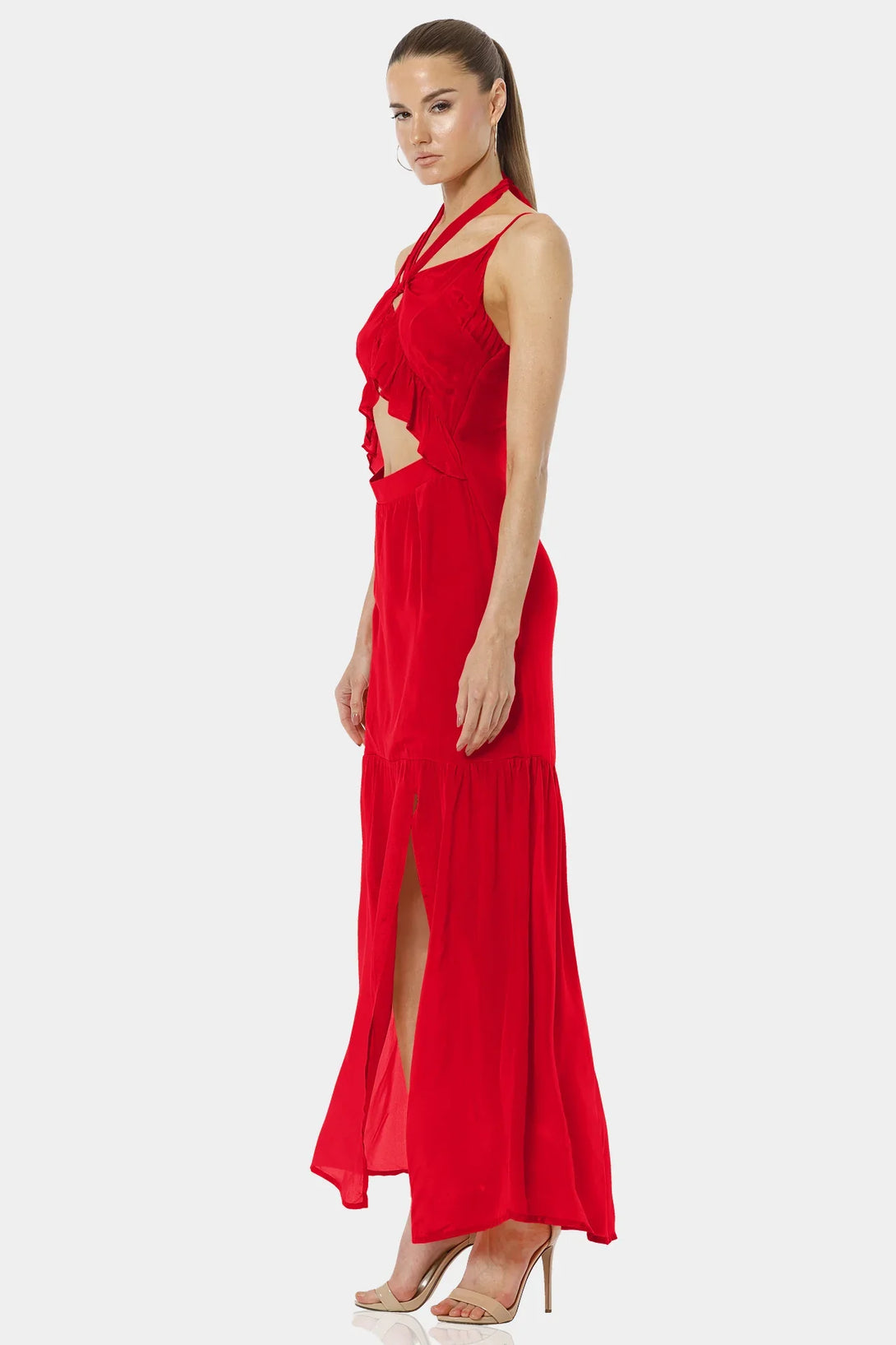 red maxi sun dress Red Aloha Maxi Dress - Red Aloha