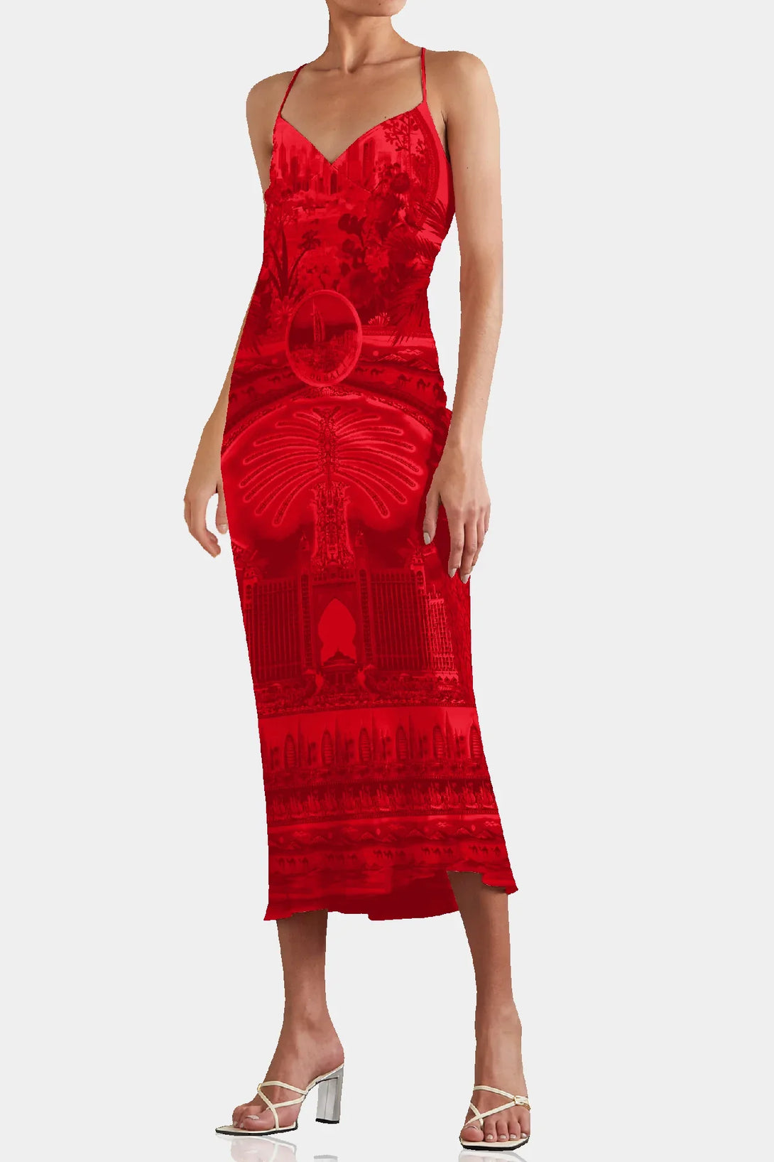Summer vacation dresses red dresses for women midi sundress for women Shahida Parides sexy sundress
