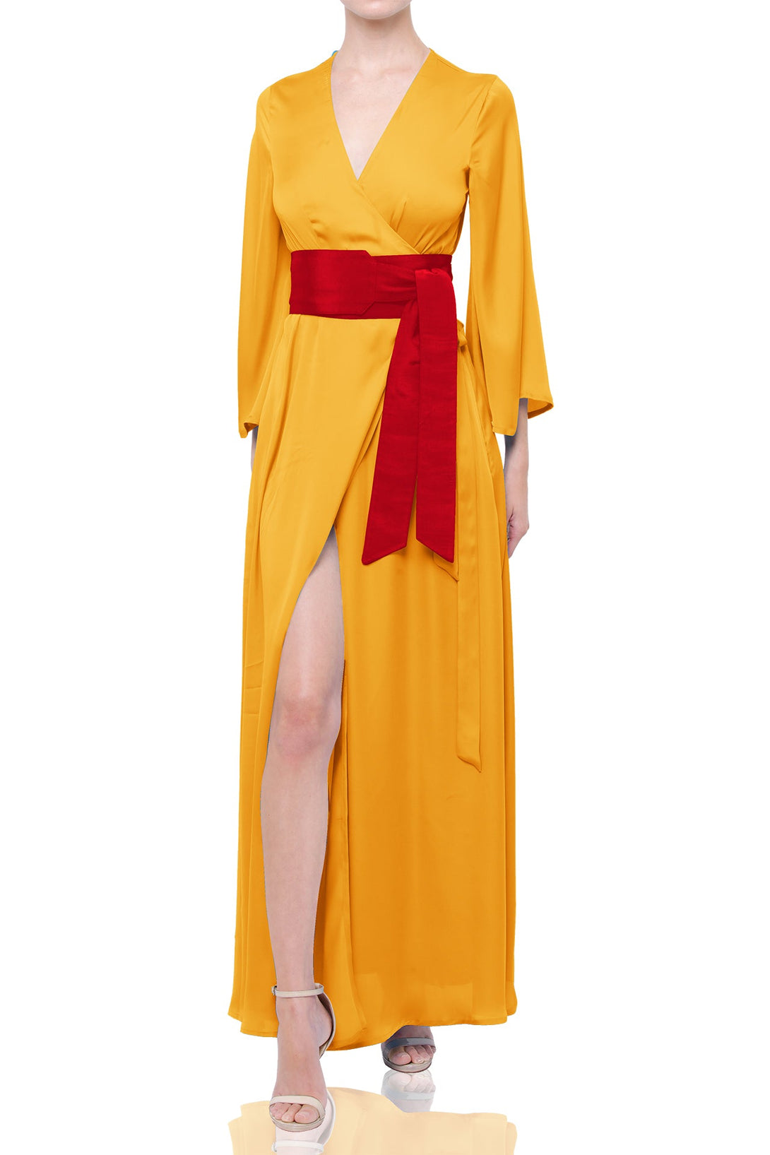 mustard yellow wrap dress Mustard Yellow Natural Cotton Wrap Dress / Boho Dress / Cotton Dress / Boho Clothing