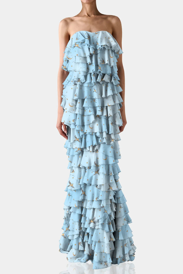 S Ruffle Wedding Guest Gowns
