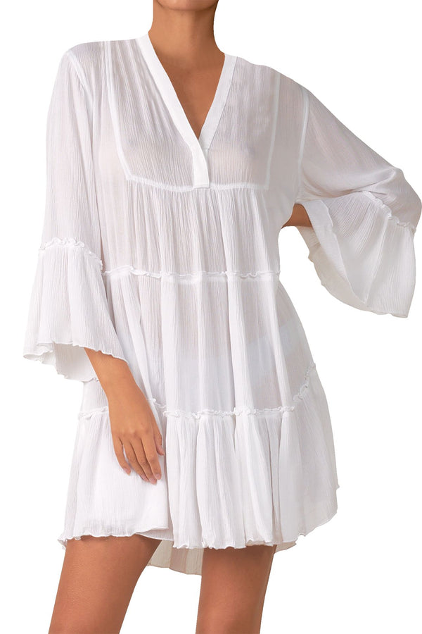  white mini dress, short sleeve summer dresses,Shahida Parides, mini frock for women,