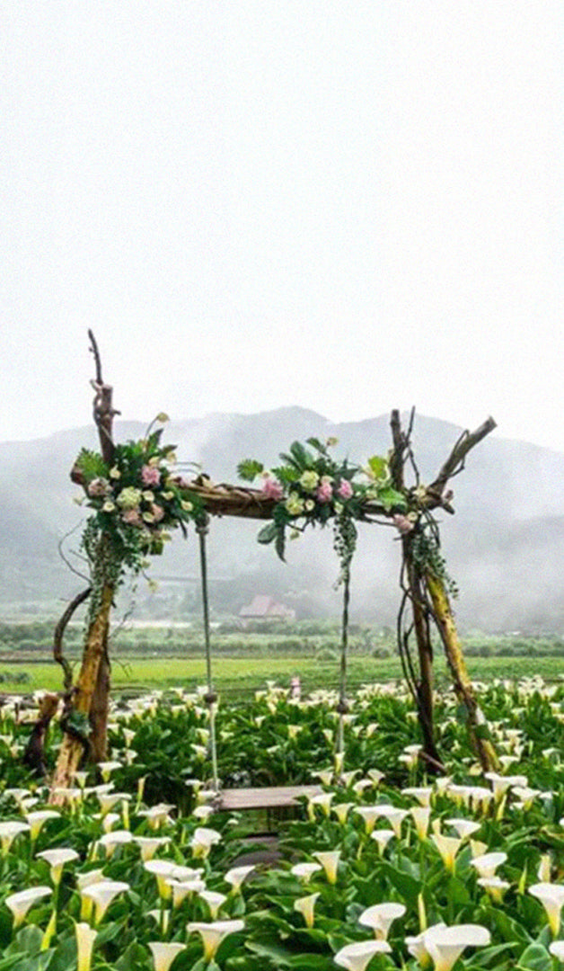 White lily garden ceremony