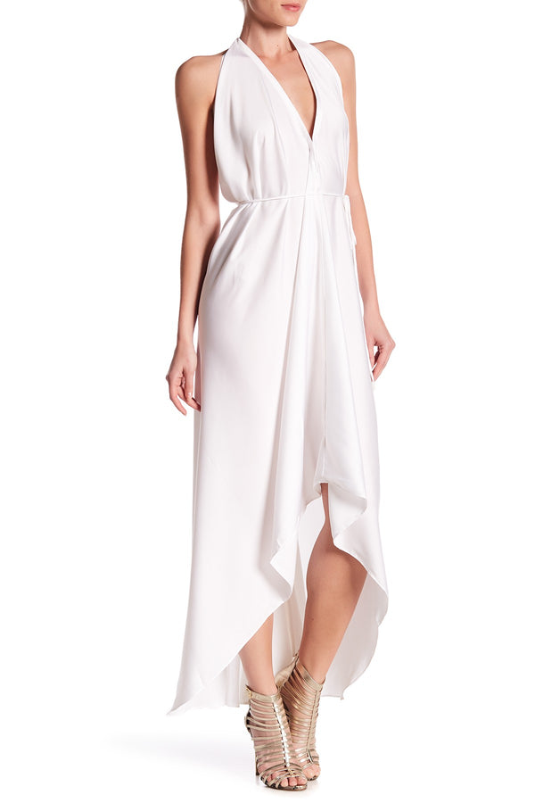  white silk maxi dress, long silk dress, Shahida Parides, halter maxi dress, long flowy dresses,