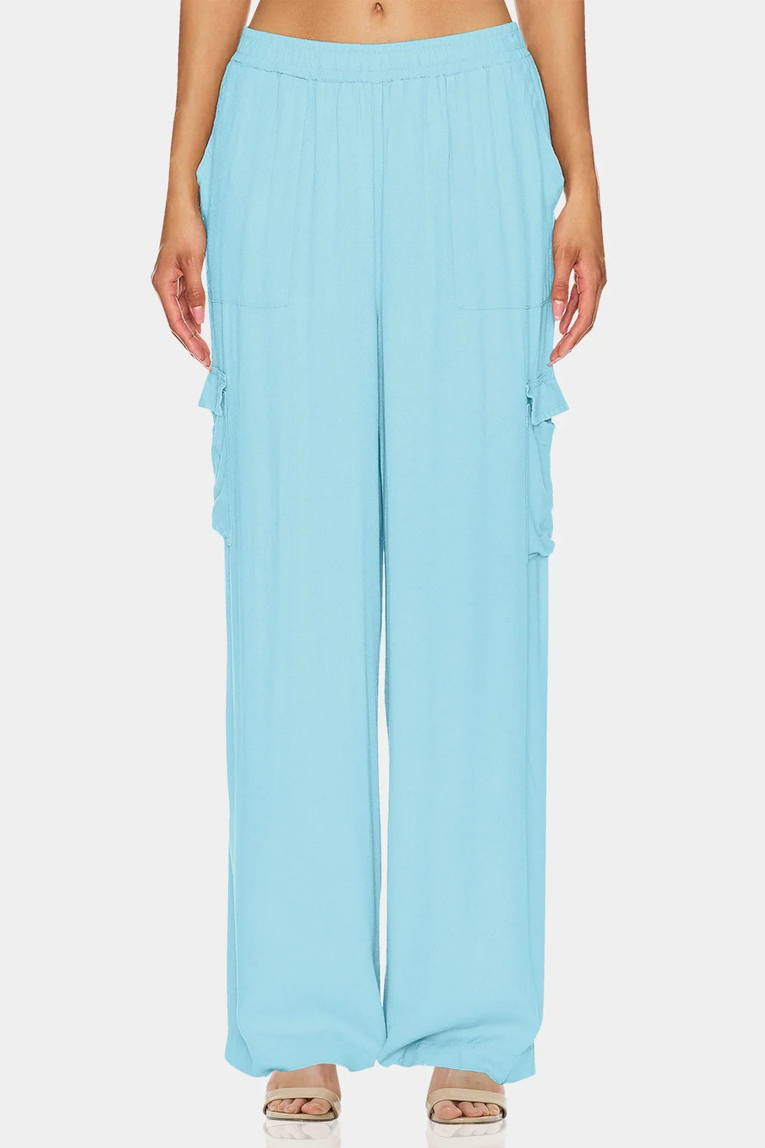 light blue dress pants, straight leg dress pants, plazzo pants, Shahida Parides,