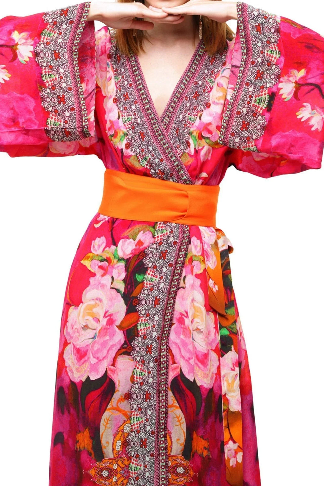 Designer Wrap Front Maxi Dress | Wrap Dress Evening | Shahida Parides Small - Medium Designer Wrap Front Maxi Dress | Wrap Dress Evening | Shahida Parides Small - Medium