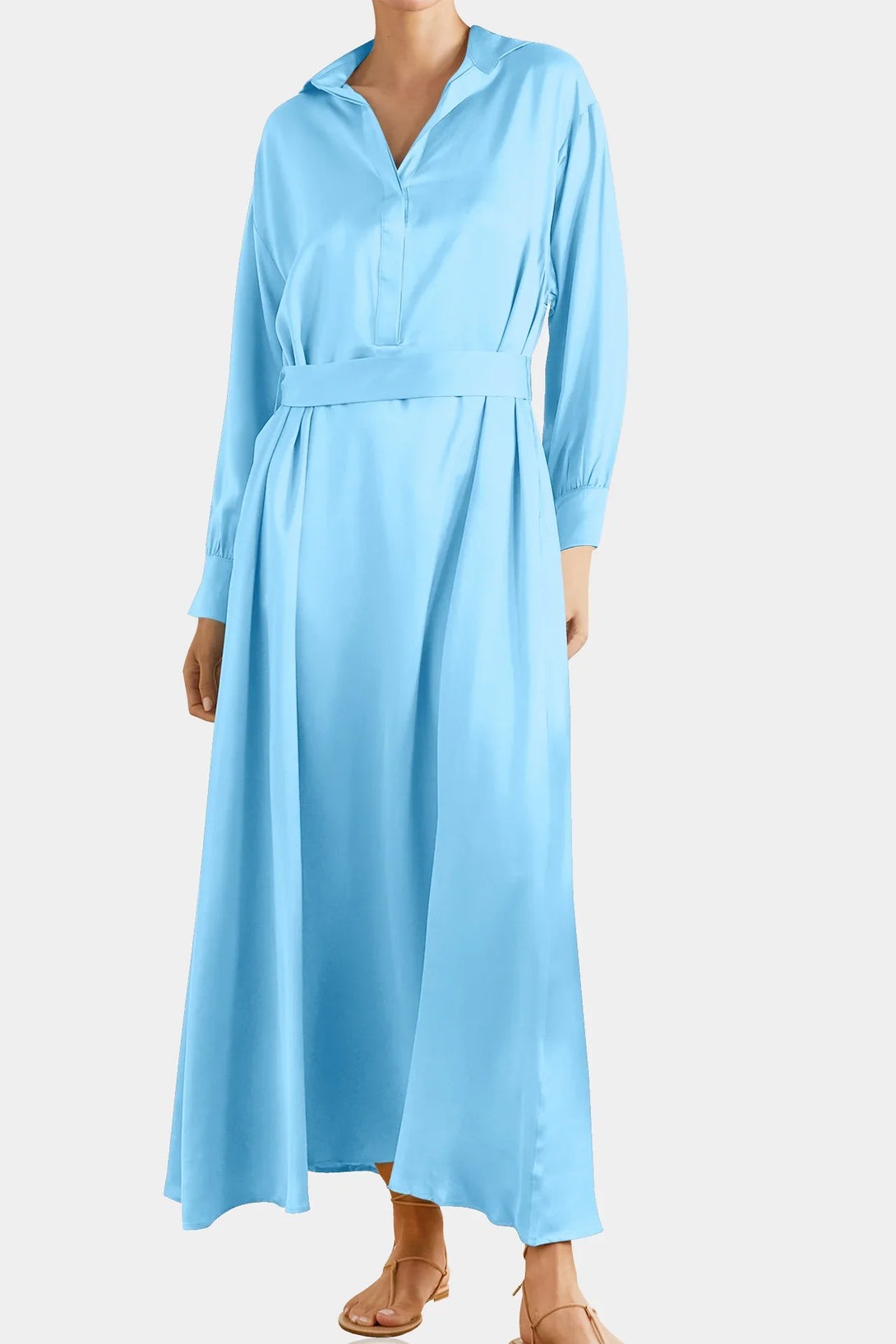 Designer Long Sleeve Button Down Shirt Dress | Shahida Parides Designer Long Sleeve Button Down Shirt Dress | Shahida Parides
