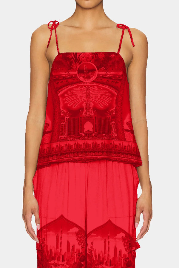 Red Camisole Top for Women