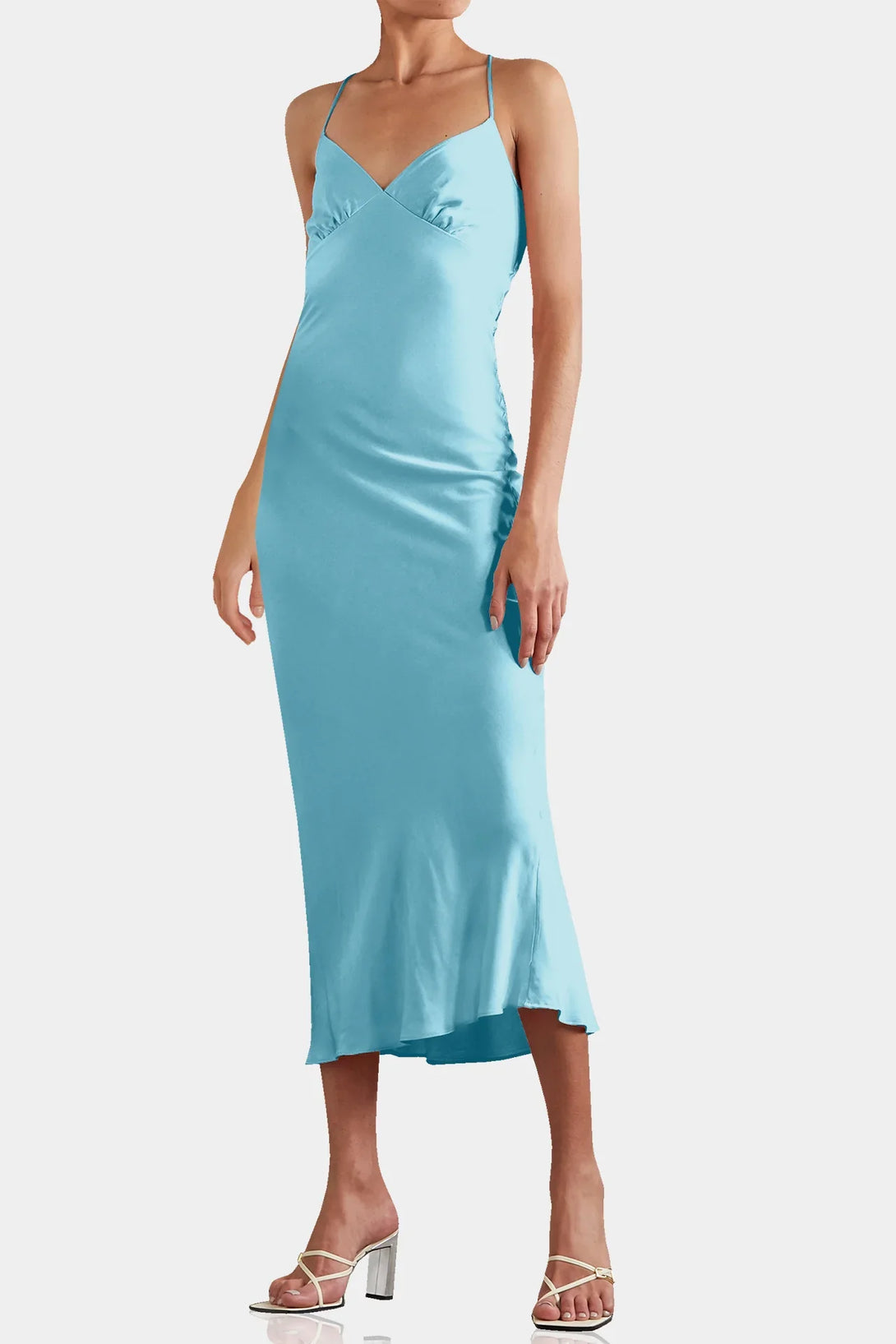 Shahida Parides, casual midi dresses for women, blue dresses for women,