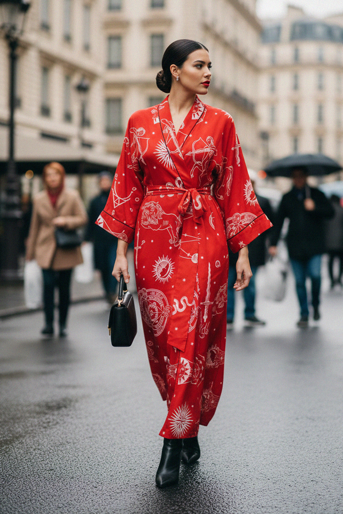 Shahida-parides style, stylish womens kimono, elegant sexy robe, chic designer robe, ladies kimono robe