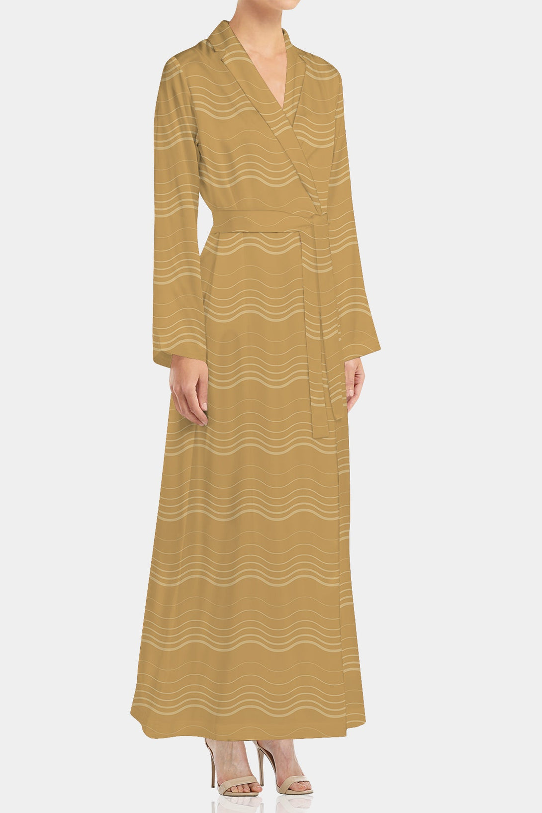 ladies kimono dress Custom Stripe Print Silk Robes For Women Size:18½ 34/35 Our Knight and Wells Suitable height 145 mixed media