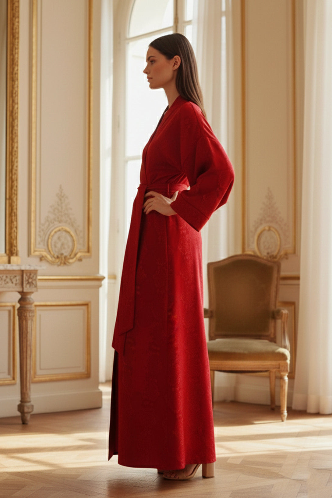 red kimono sleeve dress Womens Jolie Moi Red Kimono Sleeve Print Scuba Midaxi Dress US 4