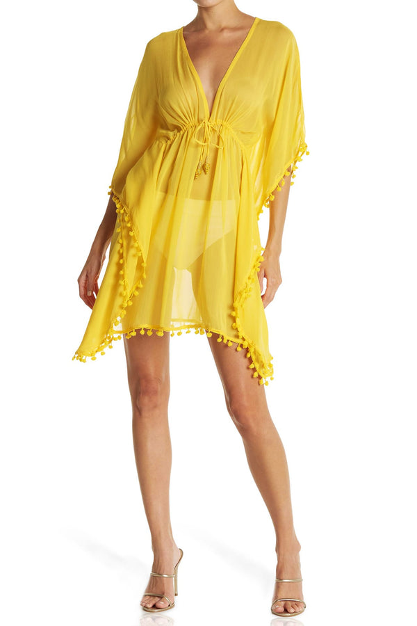 "yellow beach cover up" "sheer bathing suit cover up" "plus size kimono cover up" "Shahida Parides"