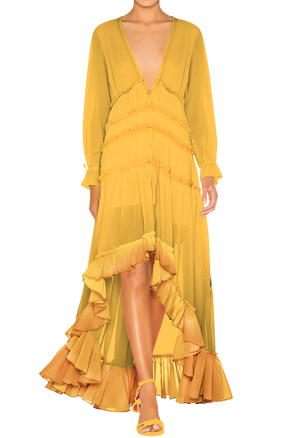  light yellow long dress, Shahida Parides, long dresses for women, flowy maxi dress, Shahida Parides,