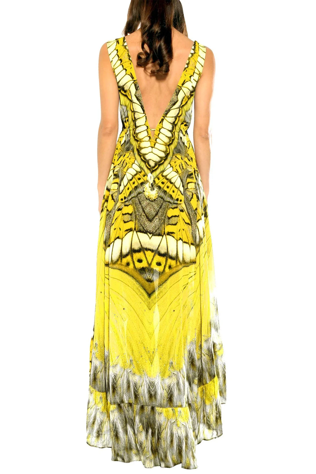 Designer Plunging V Neck Dress | Summer Maxi Dress | Shahida Parides Designer Plunging V Neck Dress | Summer Maxi Dress | Shahida Parides