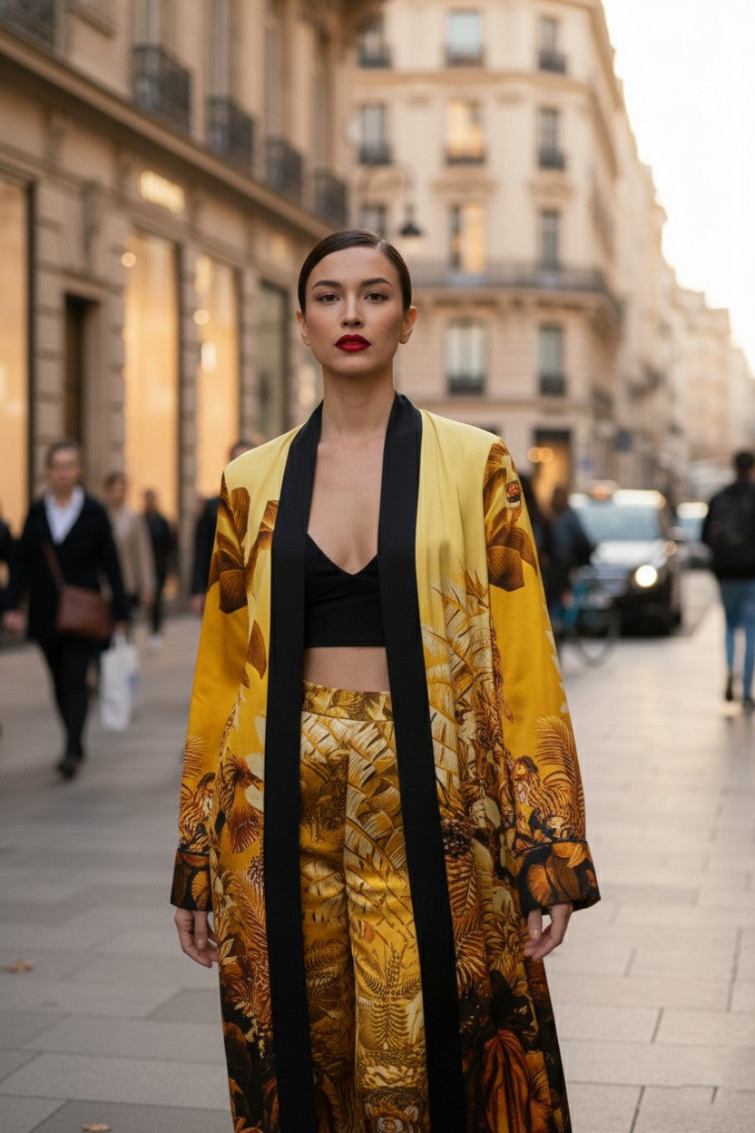 silk kimono womens, cream slip dress, shahida parides, elegant silk outfit, designer womenswear, luxury bedroom fashion