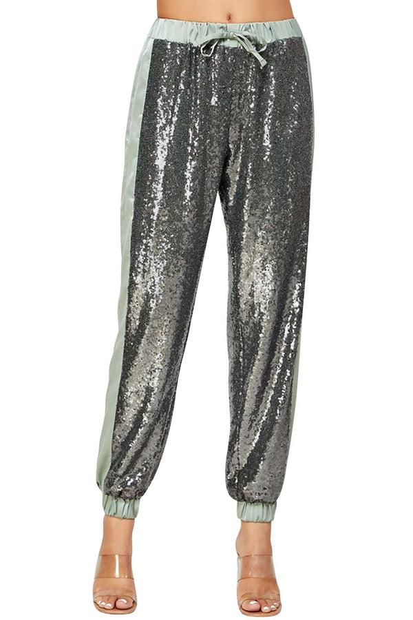 Metallic Sequin Jogger pants