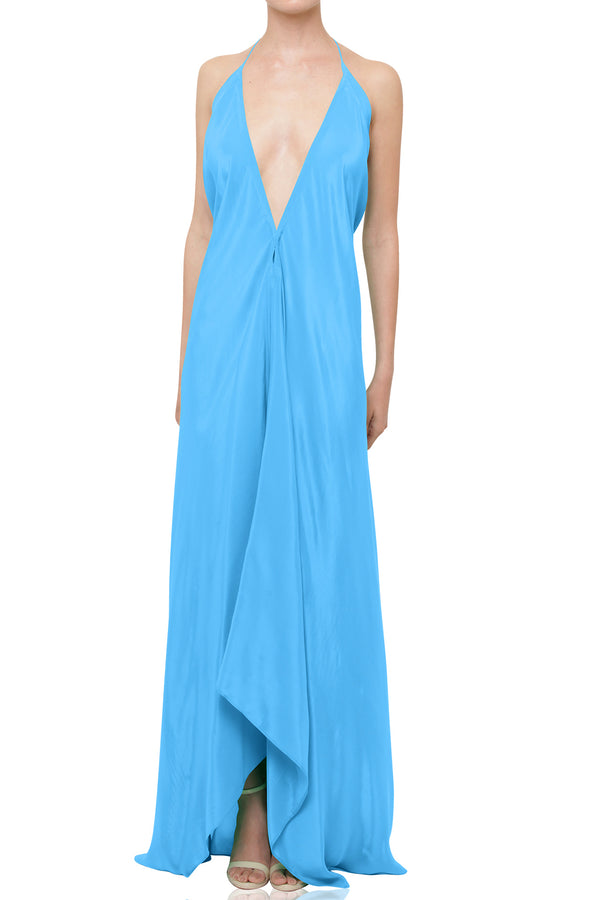 Blue Convertible Maxi Dress