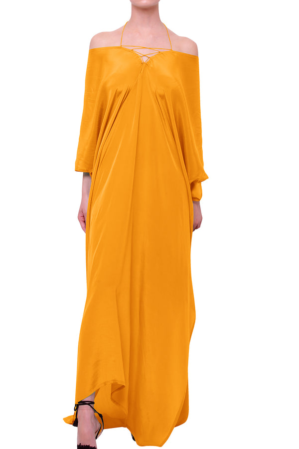 Orange Kaftan Dress v