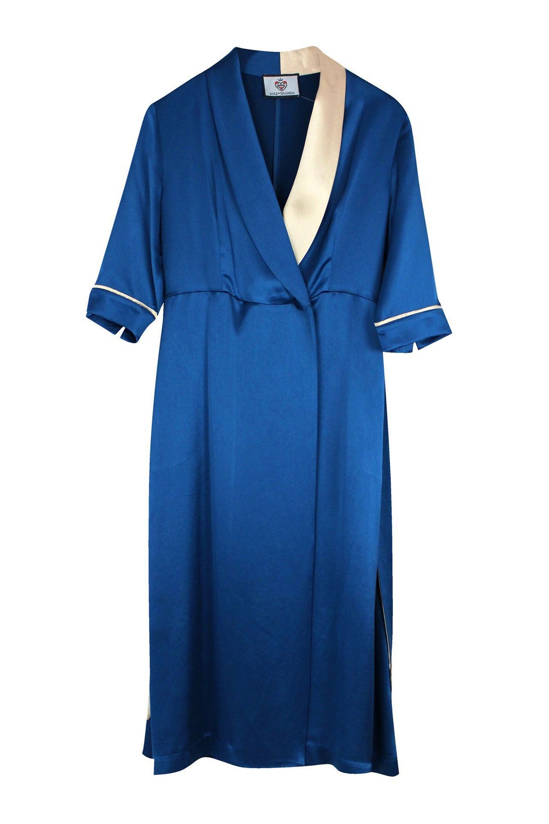 Blue-Designer-Belted-Robe-Dress-By-Kyle-Richard