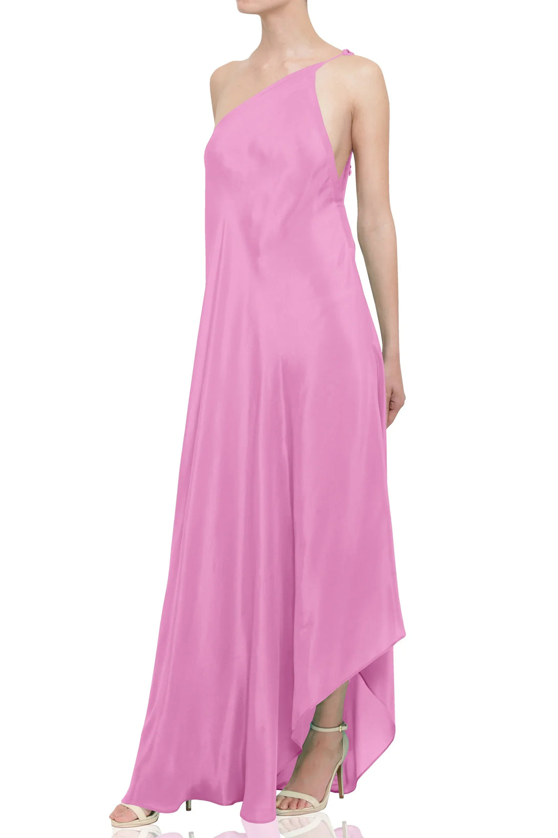 Hot Pink Maxi Handkerchief Dress