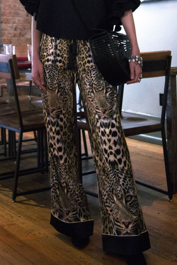 Designer Cheetah Print Pajama Pants