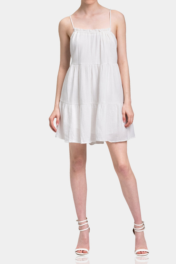 Pure Cotton Halter Short Dress