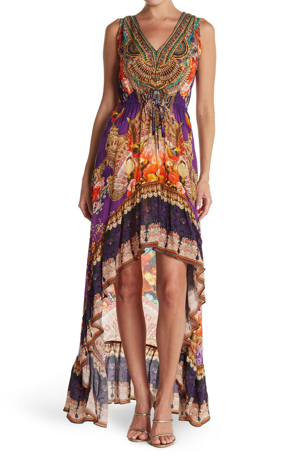 Printed High Low Gown for Women