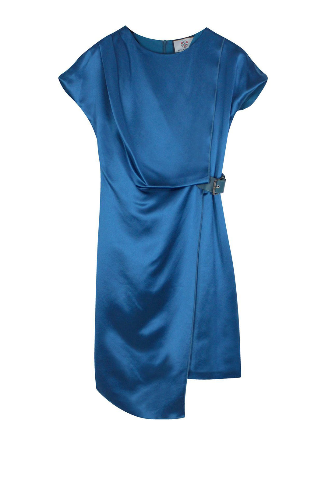 Designer-Mini-Belted-Dress-In-Blue-By-Kyle