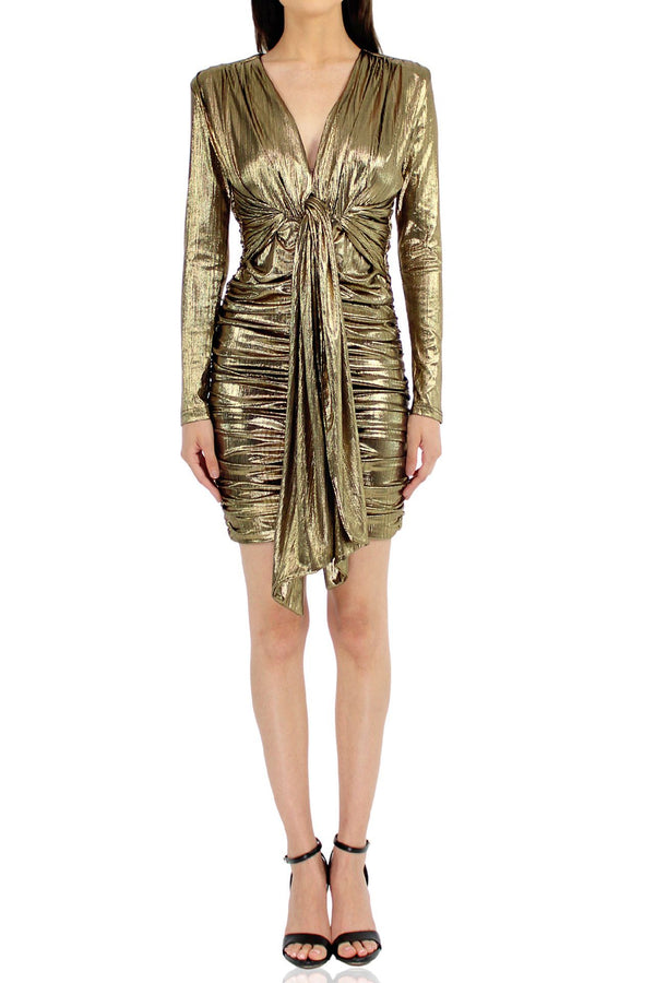Designer-Mini-Dress-In-Gold-For-Women-By-Kyle-Richard