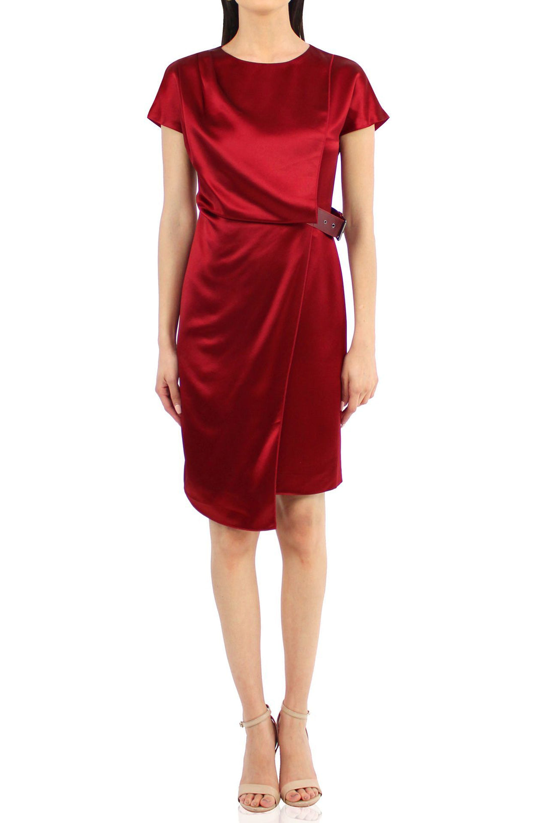 Designer-Mini-Dress-In-Red-By-Kyle