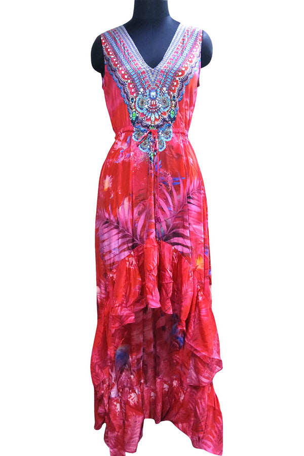 Multi Way to Wear Maxi Dress in Red