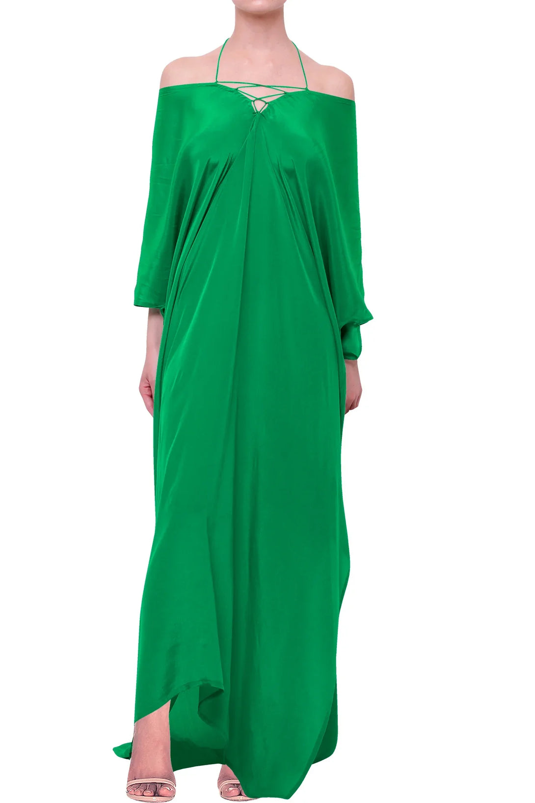 Emerald Green Kaftan Maxi Dress | Luxury Resort Wear Outfit | Shahida Shahida Parides Emerald Green Kaftan Maxi Dress | Luxury Resort Wear Outfit | Shahida Shahida Parides