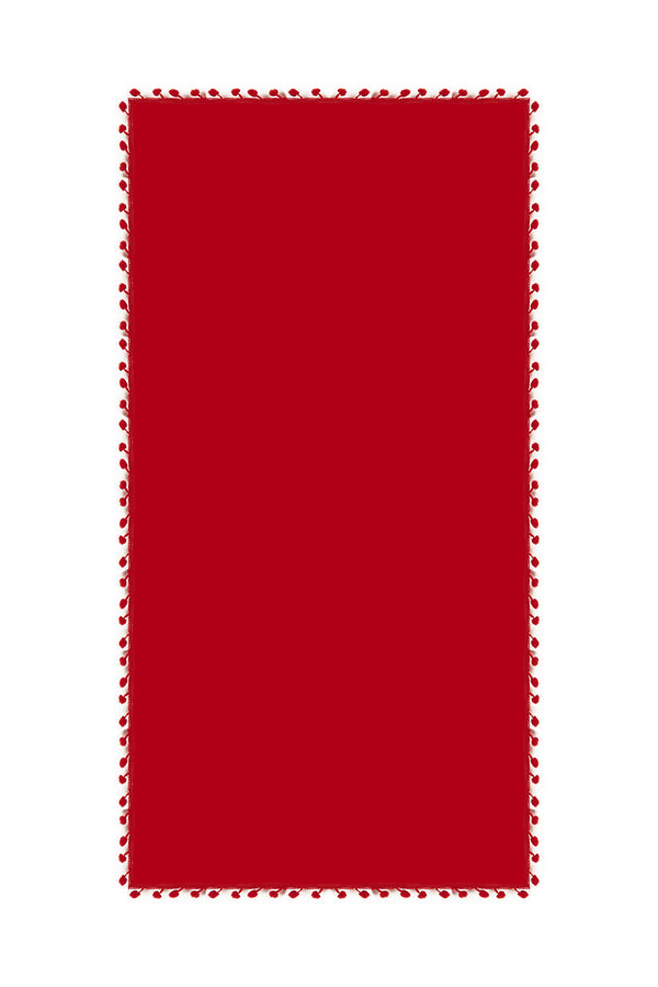 Long Scarf in Solid Red
