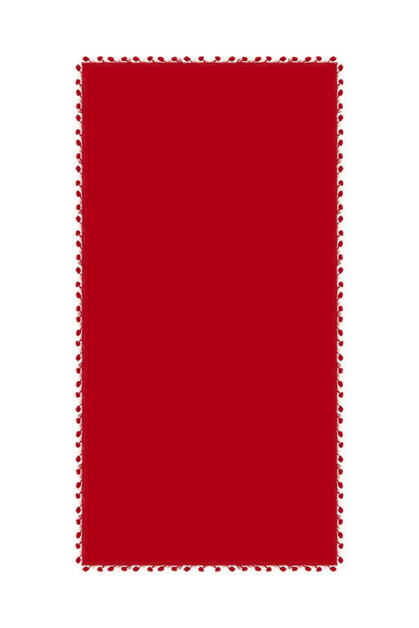 Long Scarf in Solid Red