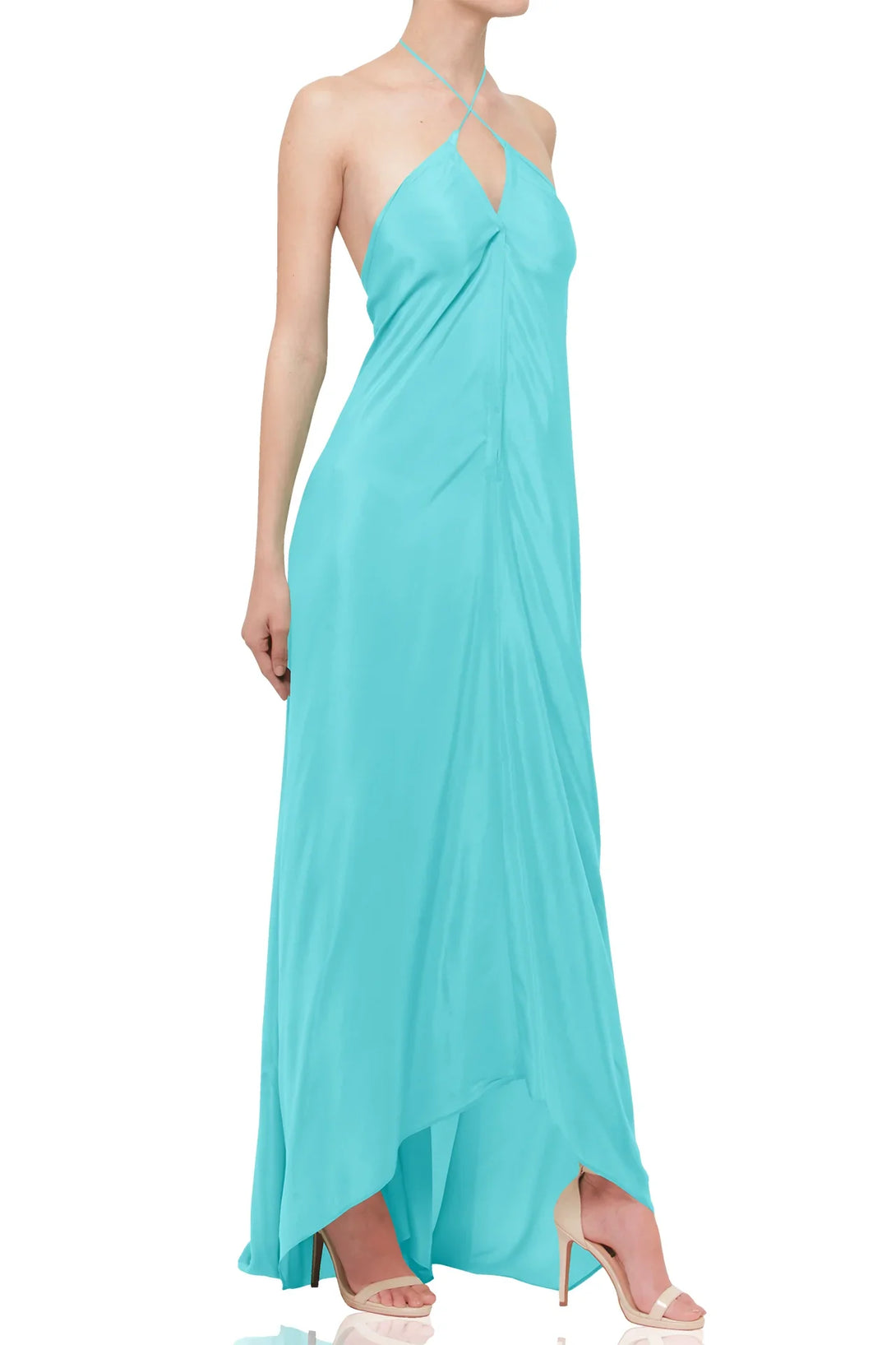 Powder Blue Silk Maxi Scarf Dress | Handkerchief | Shahida Shahida Parides Powder Blue Silk Maxi Scarf Dress | Handkerchief | Shahida Shahida Parides