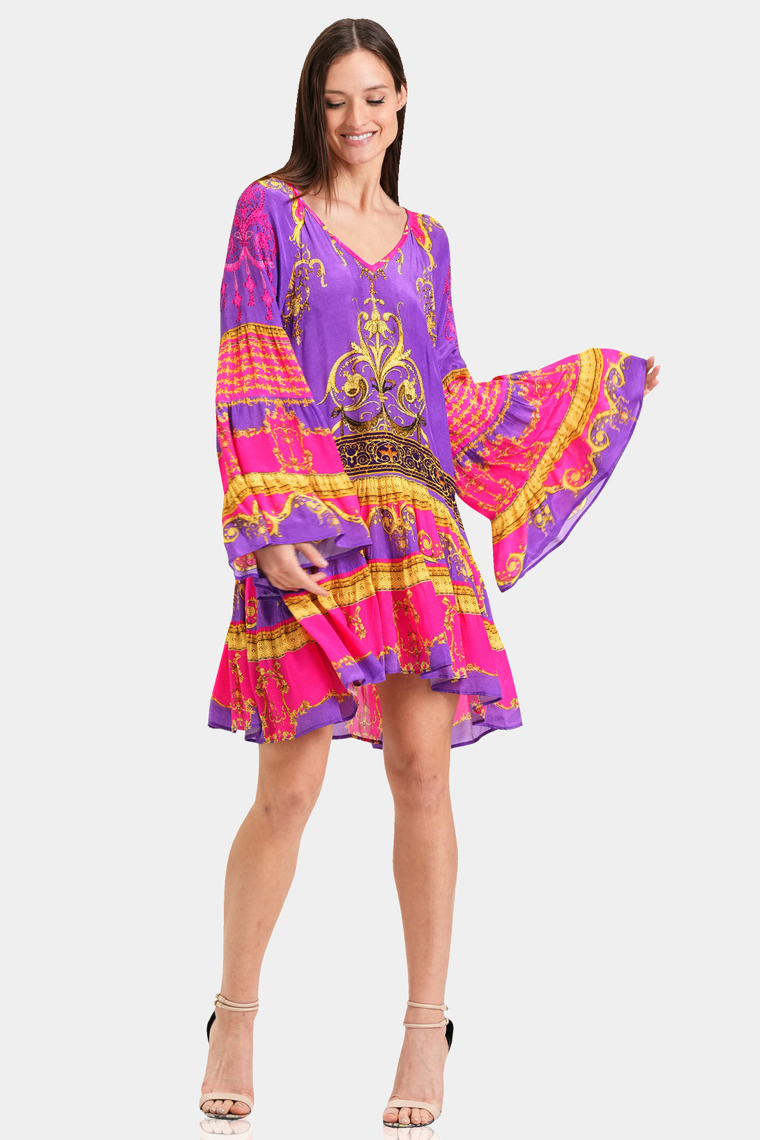  purple satin mini dress, short sleeveless summer dresses,Shahida Parides, mini frock for women,