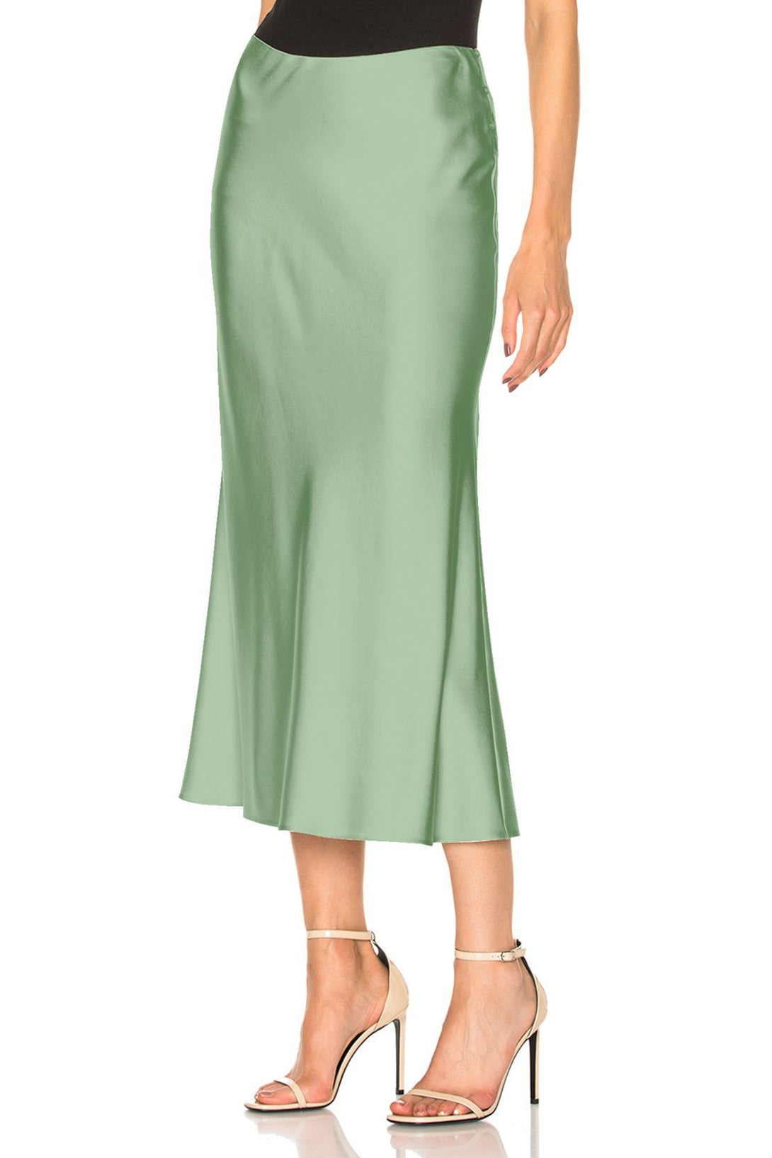 Designer-Silk-Skirt-In-Mint-For-Womens-By-Kyle