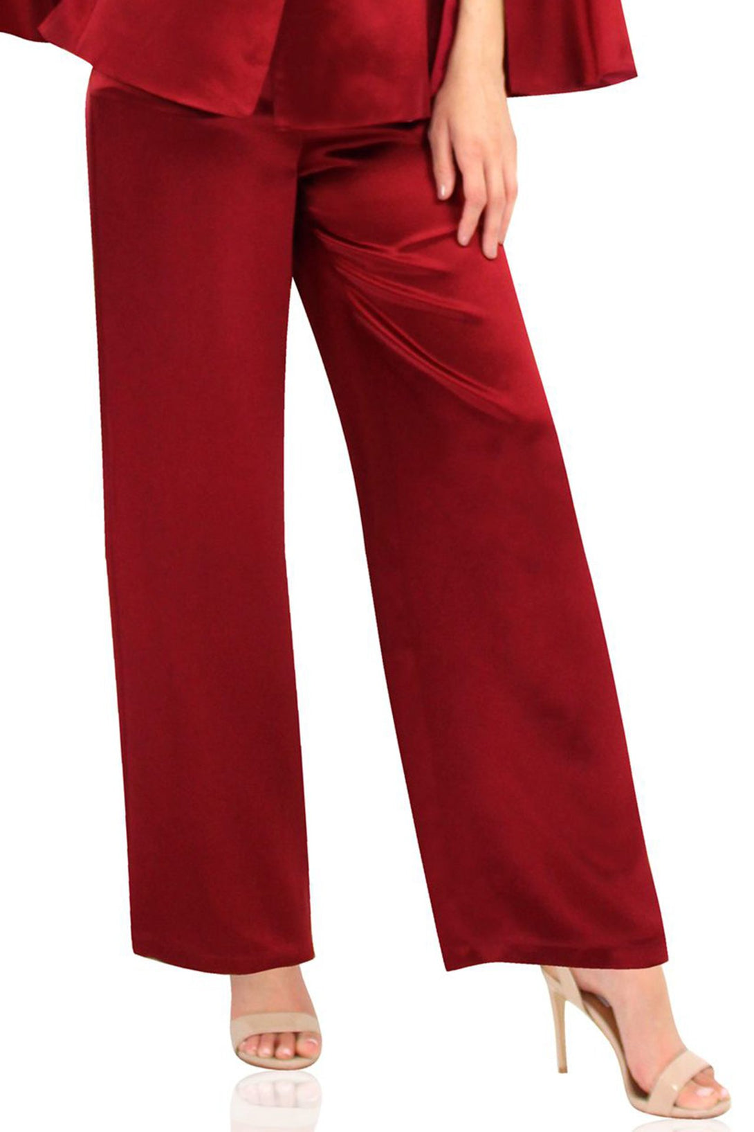 Designer-Straight-Fit-Womens-Pants-In-Red-By-Kyle-Richard