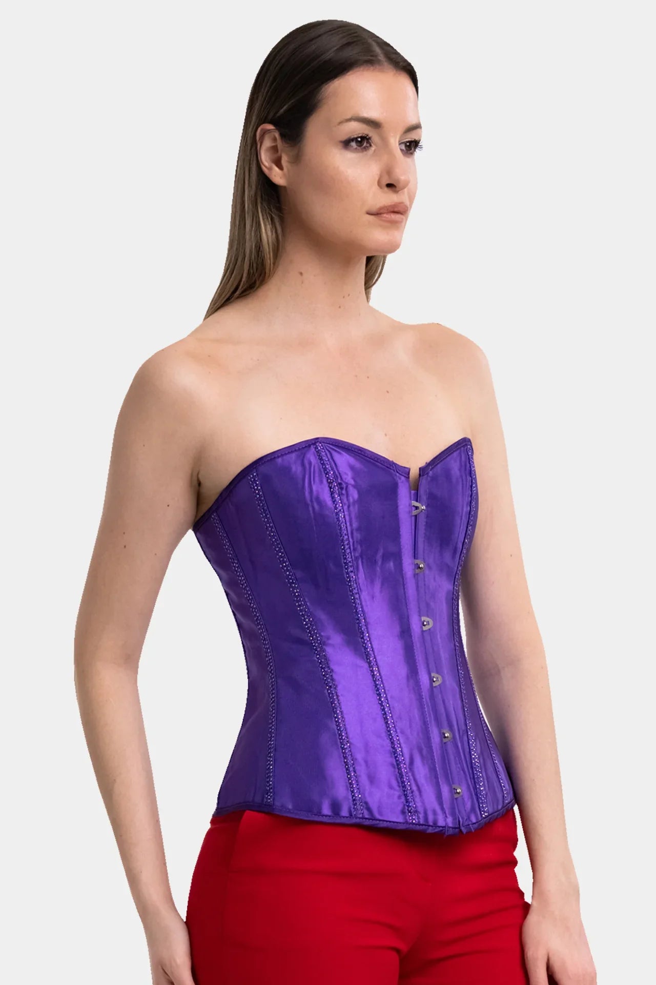 Jursey Bustier Top Coeset in Purple | Purple Sexy Women Top