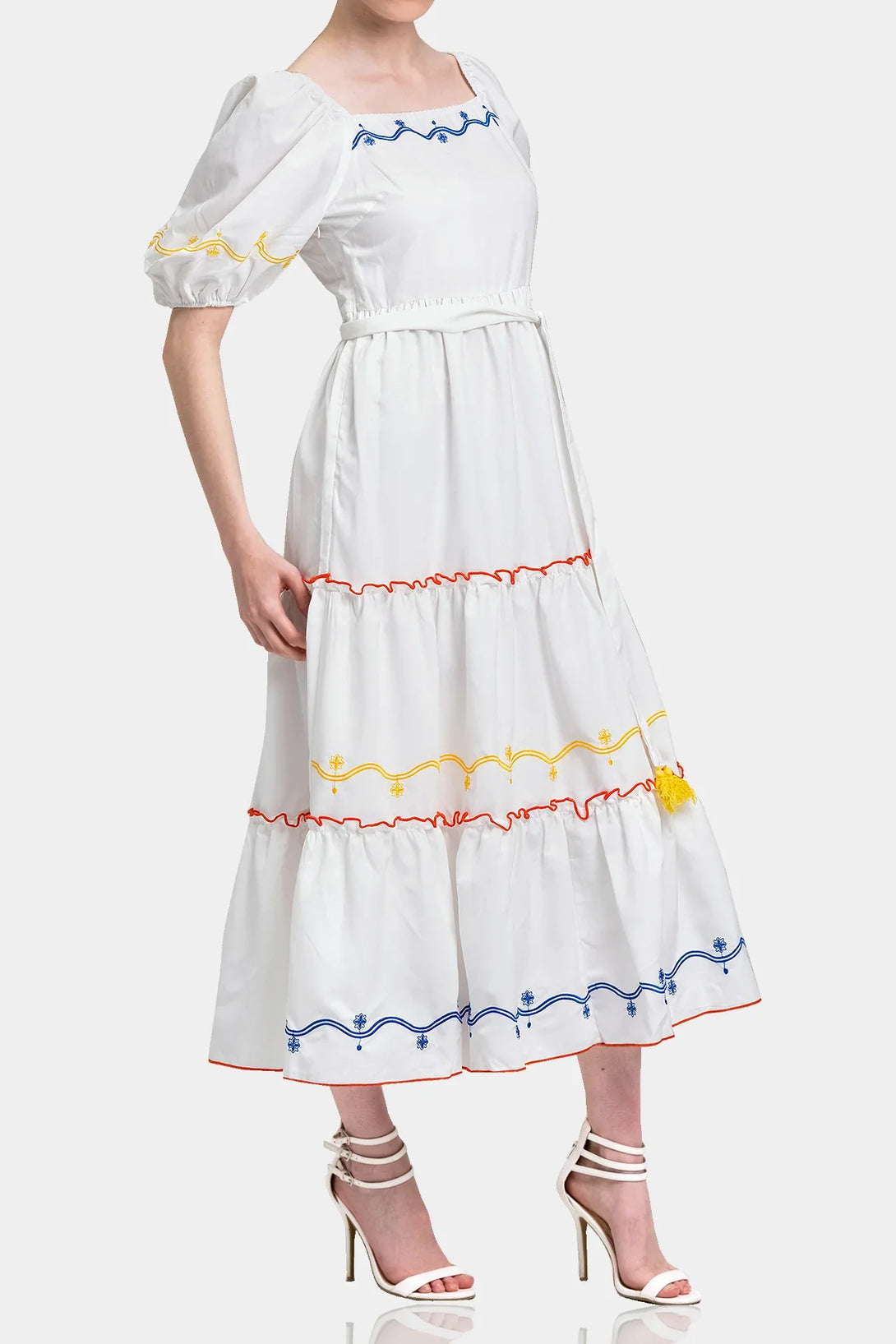 white cotton dresses women Small